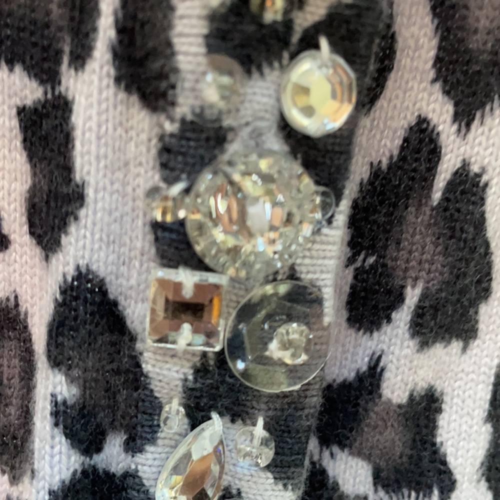 Quacker Factory Button Down Cardigan Bling Sz-Lg - image 4